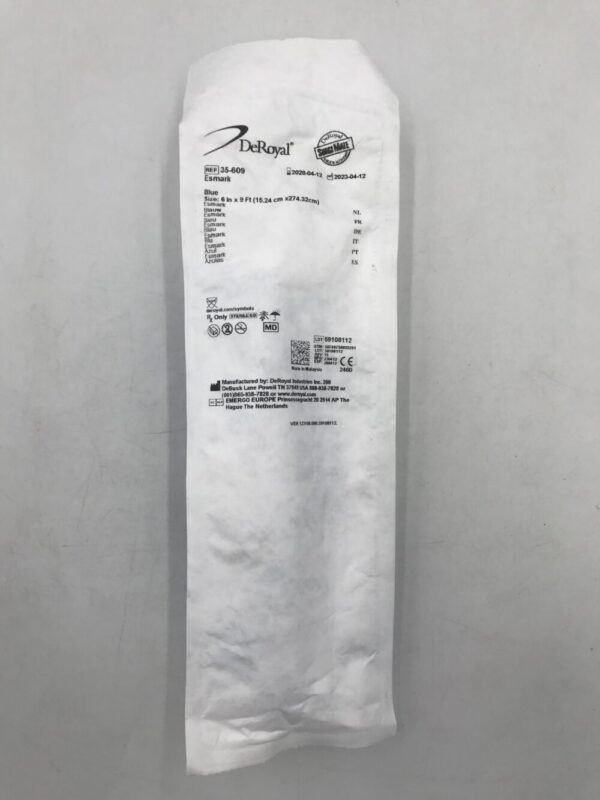 DEROYAL 35-609 Esmark Bandage Blue 6in x 9ft