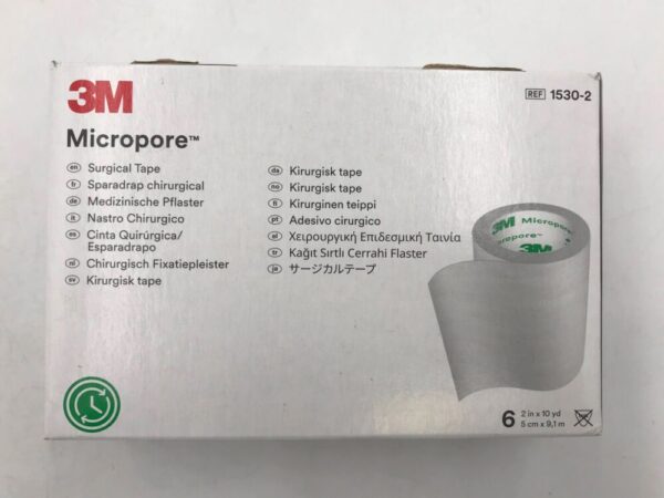 3M 1530-2 Micropore Surgical Tape 2in x 10yd (6/Box)