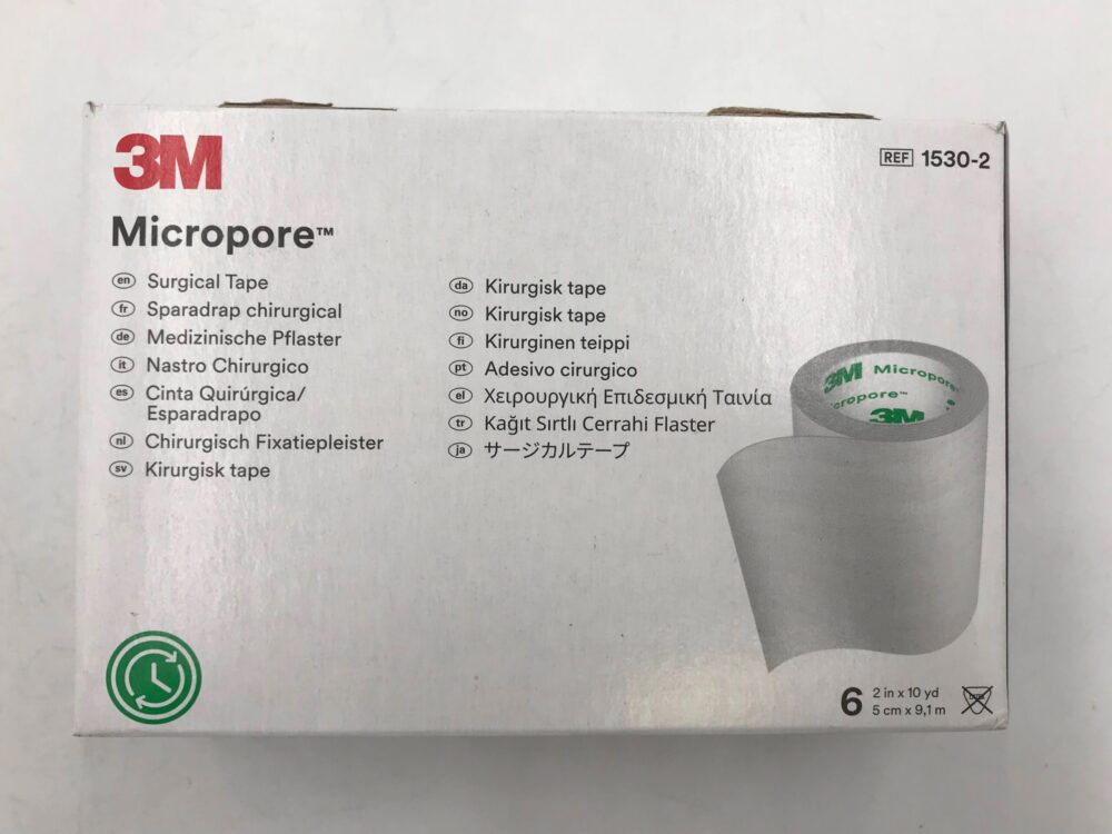 3M Micropore Transparent Paper Surgical Tape (1530-2) | 2" X 10 Yards | Box Of 6