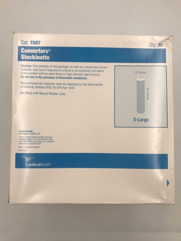 CARDINAL HEALTH 1587 Convertors Stockinette X-Large 12in x 48in (10/Box)