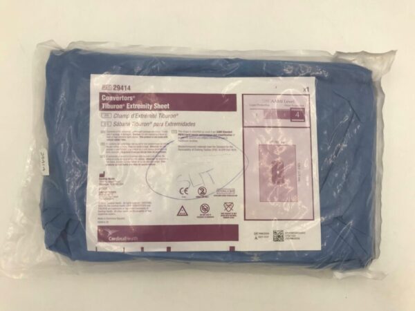 CARDINAL HEALTH 29414 Convertors Tiburon Extremity Sheet AAMI Level 4 87in x 128.5in(X)
