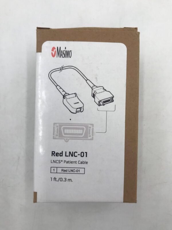 MASIMO 2365 Red LNC-01 LNCS Patient Cable 1ft/0.3m