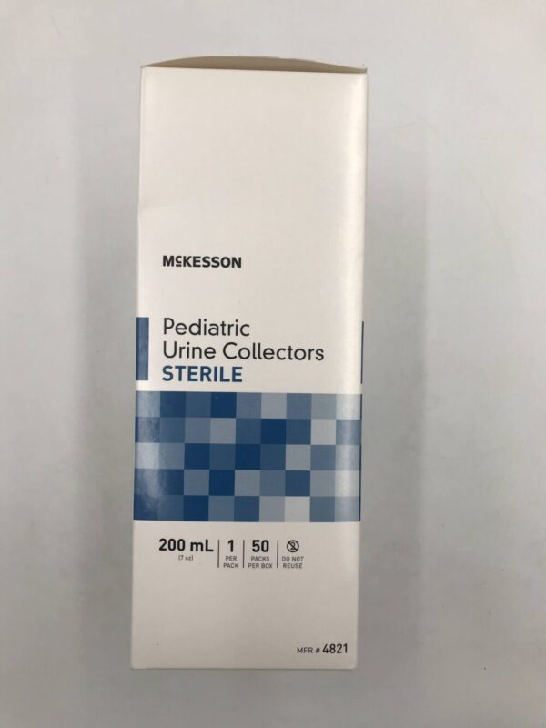 McKesson 4821 Pediatric Urine Collectors Sterile 200mL (7oz) (50/Box)