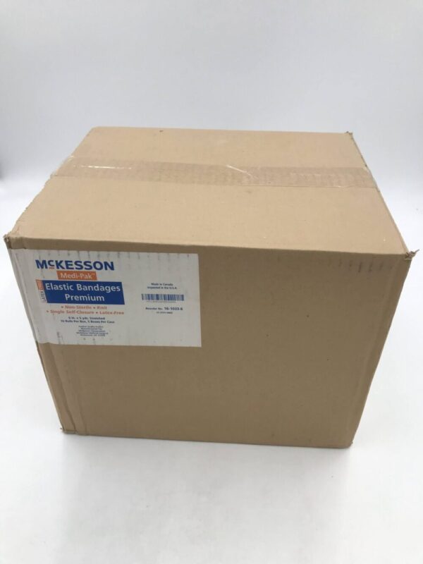 McKesson 16-1033-6 Medi-Pak Elastic Bandage Premium Non-Sterile Knit Single Self-Closure 6in x 5yds (10/Box)