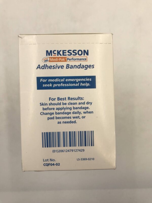 McKesson 16-4814 Medi-Pak Performance Adhesive Bandages Fabric Knuckle Sterile 1-1/2" x 3"