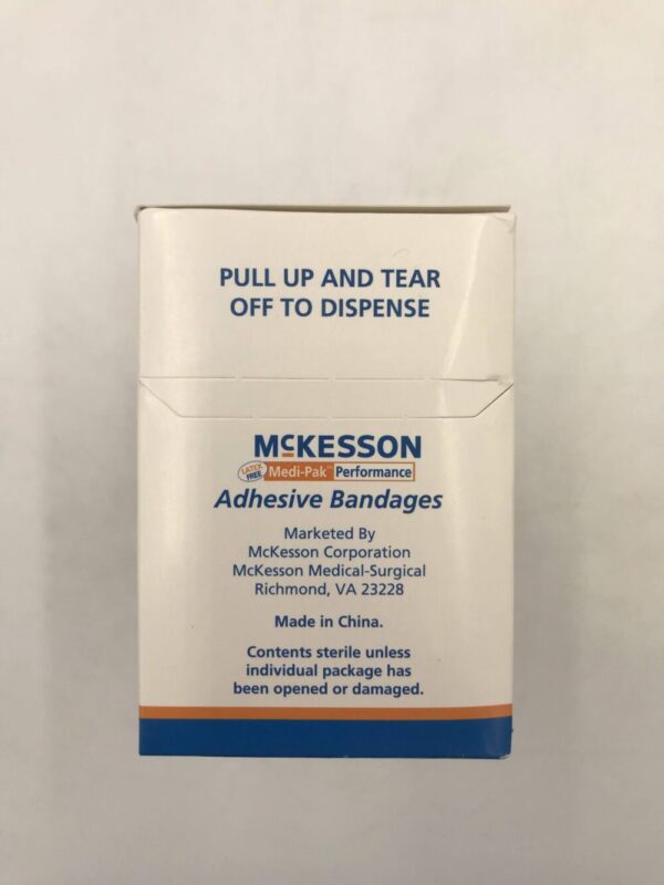 McKesson 16-4814 Medi-Pak Performance Adhesive Bandages Fabric Knuckle Sterile 1-1/2" x 3"