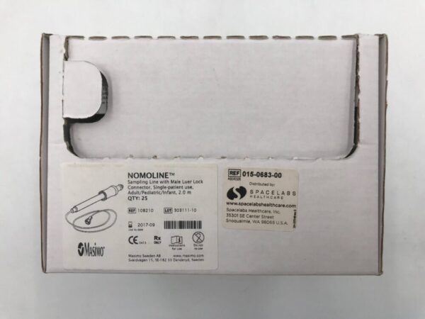 Masimo 108210 Nomoline Sampling Line with Male Luer Lock Connector (25/Box) (X)