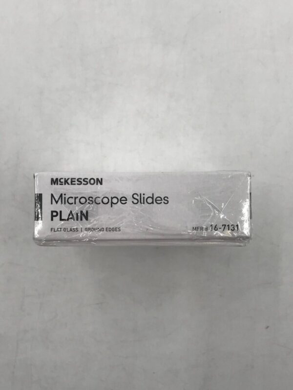 McKesson 16-7131 Microscope Slides Plain Flat Glass Ground Edges 25mm x 75mm x 1mm (72/Box)