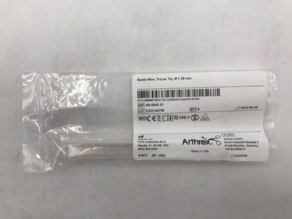 ARTHREX AR-8943-01 Guide Wire, Trocar Tip 1.35mm
