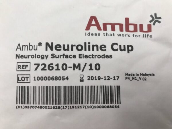 Ambu 72610-M/10 Neuroline Cup Neurology Surface Electrodes(10/Pack) (X)