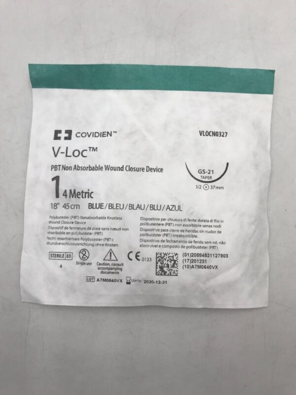 COVIDIEN VL0CN0327 V-Loc PBT Non Absorbable Wound Closure Device 1, 18in (X)