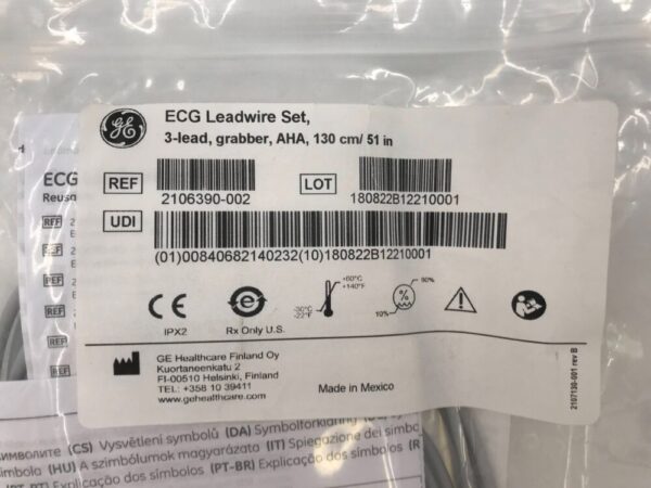 GE HEALTHCARE 2106390-002 ECG Leadwire Set 130cm/51in