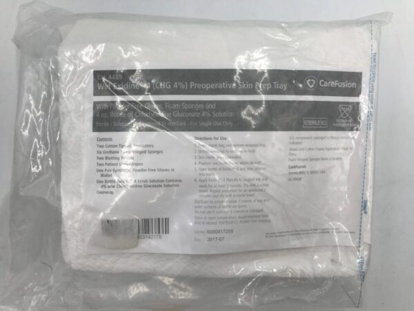 CAREFUSION 4489 Wet Exidine -4(CHG4%) Preoperative Skin Prep Tray(X)