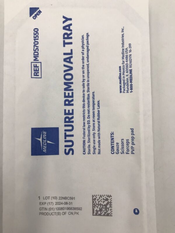 MEDLINE MDS701550 Suture Removal Tray (50/Case)