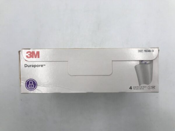 3M 1538-3 Durapore Surgical Tape 3in x 10yd (4/Box)
