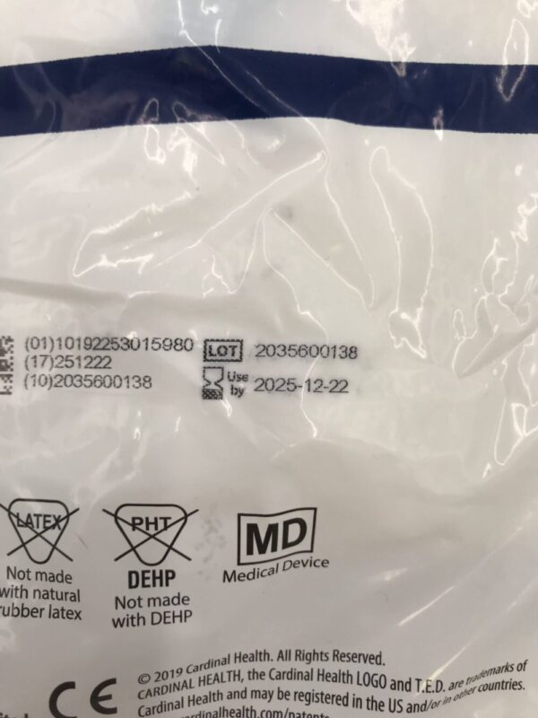 Cardinal Health 7203 T.E.D. Anti-Embolism Stockings Knee Length Large - Regular Size E-