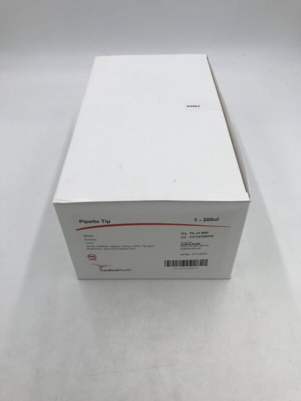 CARDINAL HEALTH CHT070RNS Pipette Tip Sterile, Beveled, Clear 1-200ul (960/Box)