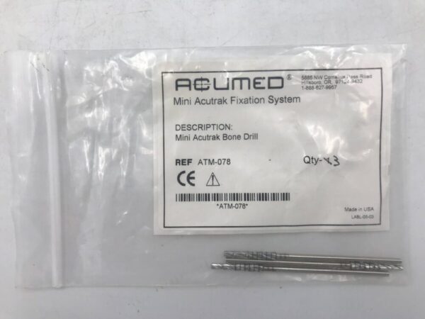 Acumed ATM-078 Mini Acutrak Bone Drill (3/Package)
