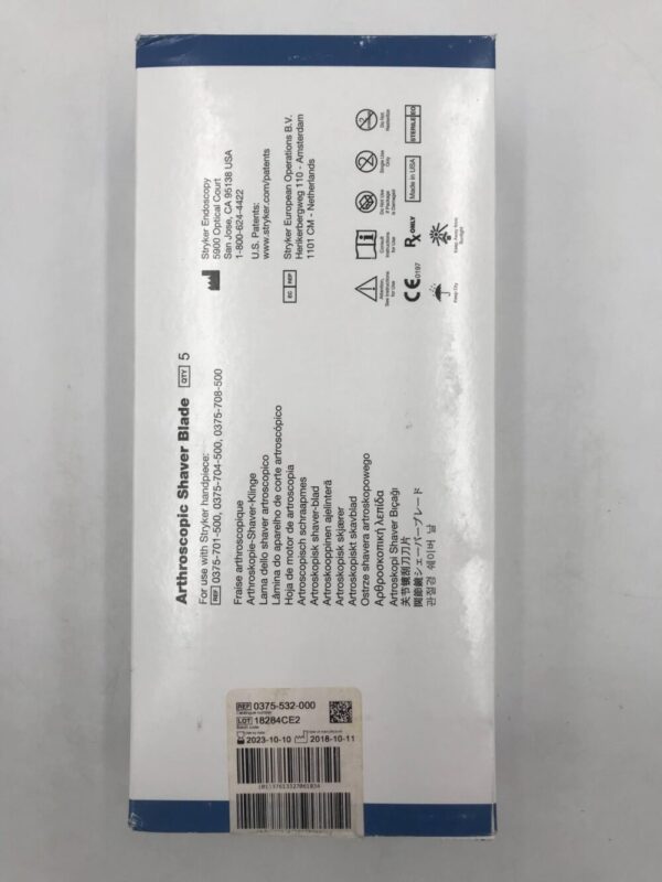 STRYKER 0375-532-000 Formula Arthroscopic Shaver Blade Resector Cutter 3.5mm x 125mm (5/Box)(X)
