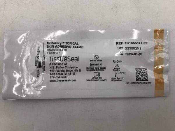 TissueSeal TS1050071-FP  Histoacryl Topical Skin Adhesive-Clear 0.5ml