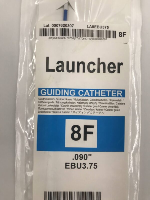 Medtronic LA8EBU375  Launcher Guiding Catheter .090" EBU3.75 8F 100cm (X)