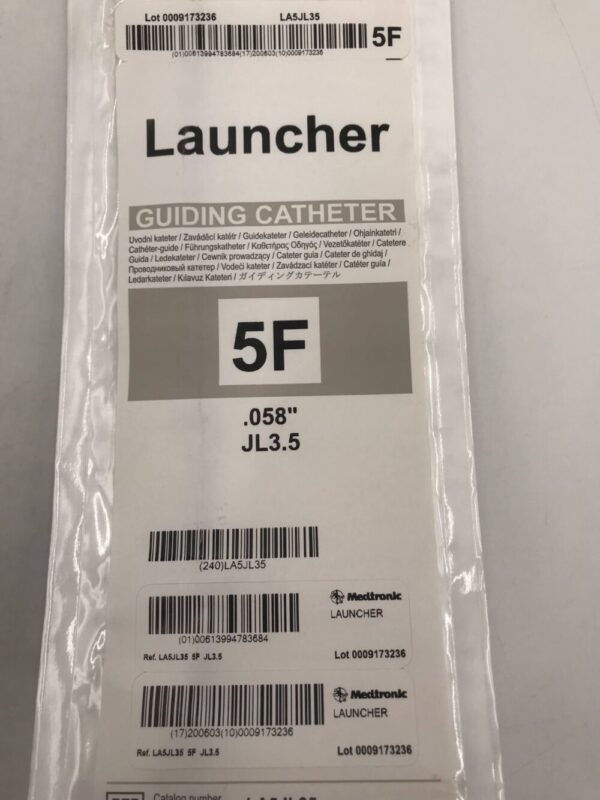Medtronic LA5JL35 Launcher Guiding Catheter .058" JL3.5 5F 100cm (X)