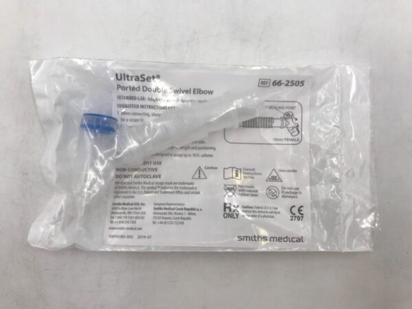 SMITHS MEDICAL 66-2505 Portex UltraSet Ported Double Swivel Elbow
