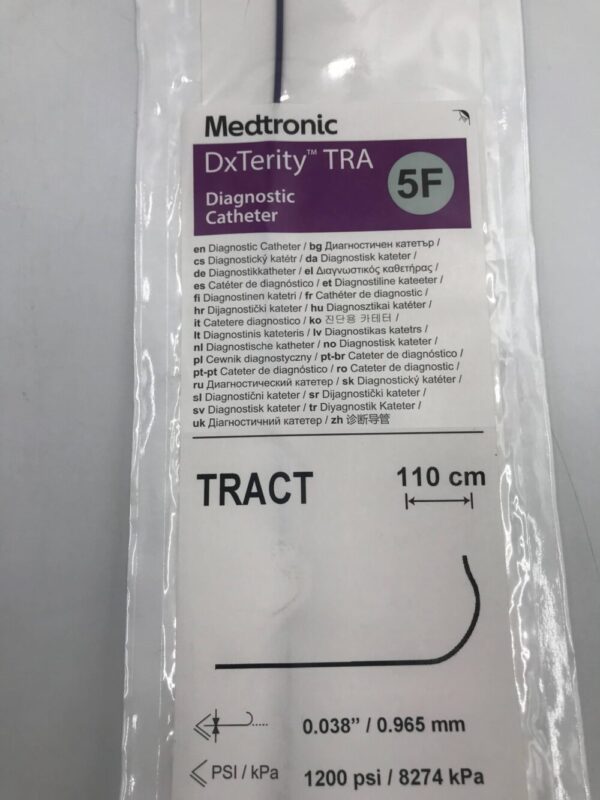 Medtronic U5TRACTSHA DxTerity TRA Diagnostic Catheter TRACT 5F 110cm (X)