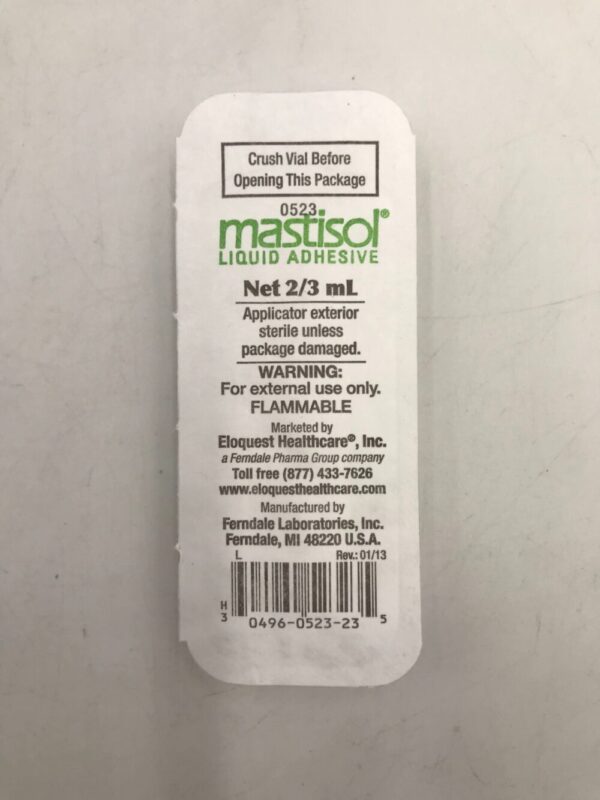 FERNADALE LABORATORIES 0523 Mastisol Liquid Adhesive Vial 2/3mL