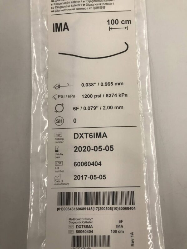 Medtronic DXT6IMA DxTerity Diagnostic Catheter IMA 6F 100cm (X)