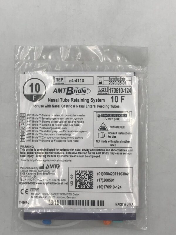 Applied Medical E4-4110 AMT Bridle Nasal Tube Retaining System 10F (X)