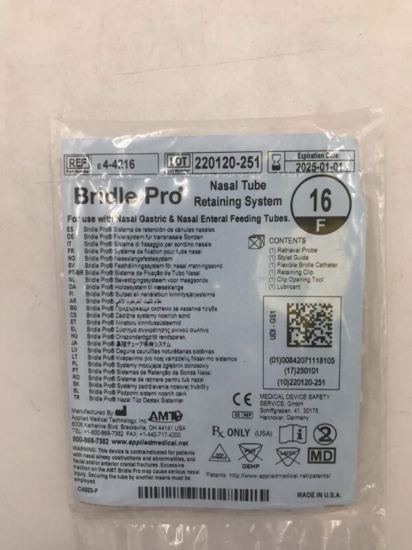 Applied E4-4216 Bridle Pro Nasal Tube Retaining System 16F (x)