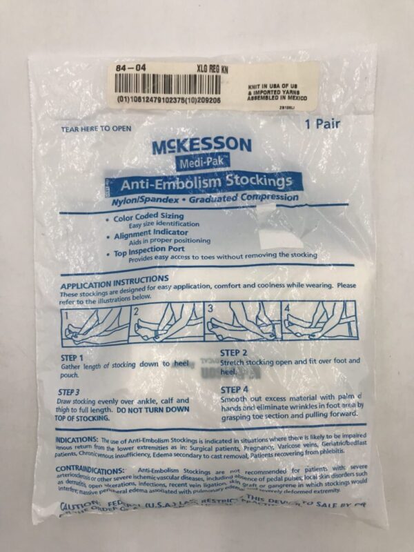 McKesson 84-04 Anti-Embolism Stockings XLG REG KN