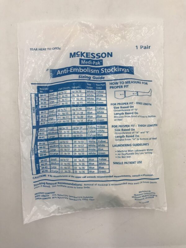 McKesson 84-04 Anti-Embolism Stockings XLG REG KN