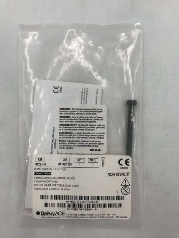 DePuy 14022-50 Bone Screw, Cortical 4.5mm x 50mm