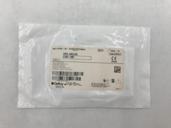 DePuy 8153-41-014 Screw, Cancellous 4mm x 14mm