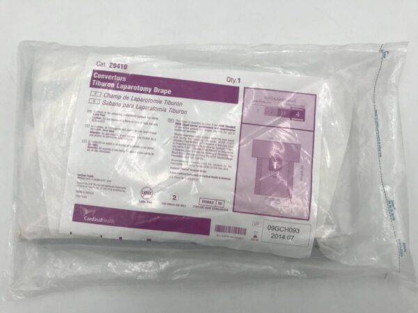 CARDINAL HEALTH 29410 Convertors Tiburon Laparotomy Drape AAMI Level 4, 106x122x77in (X)