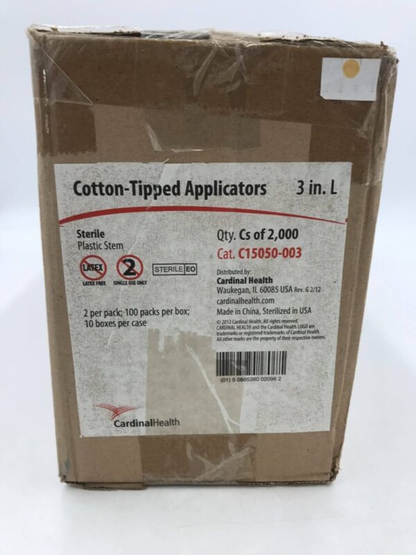 CARDINAL HEALTH C15050-003 Cotton-Tipped Applicators 3in (10Boxes/Case)(X)