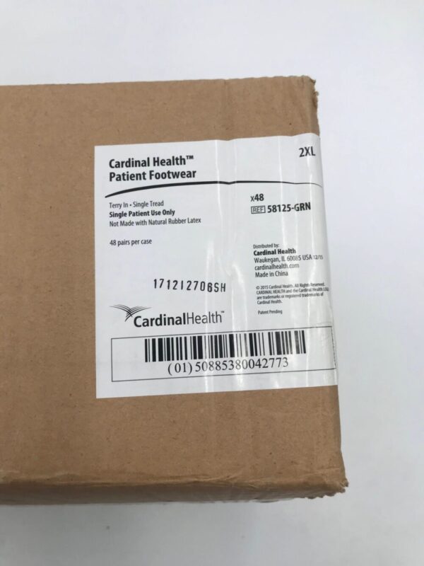 CARDINAL HEALTH 58125-GRN Patient Footwear 2XL (48/Case)
