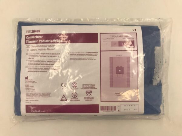 CARDINAL HEALTH 29492 Convertors Tiburon Pediatric Drape AAMI 4, 77x108in (X)