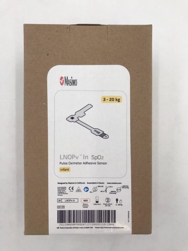 MASIMO 1832 LNOPv In SpO2 Pulse Oximeter Adhesive Sensor, Infant, 3-20Kg (24/Box)(X)