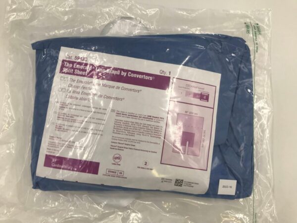 CARDINAL HEALTH 59438 The Emerald Line Brand by Convertors Split Sheet AAMI 4, 88x114.75in (X)
