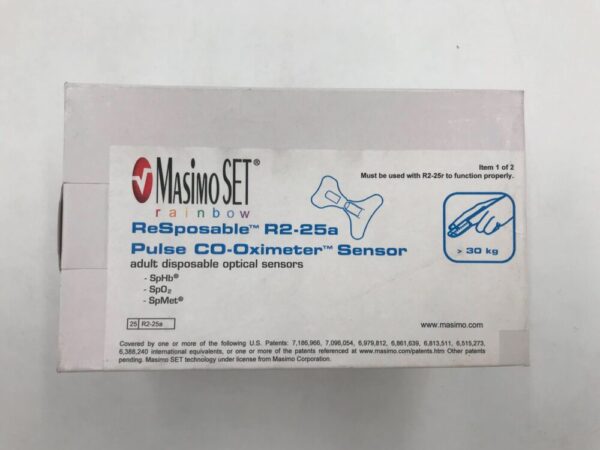 MASIMO 2753 Rainbow ReSponsable R2-25a  Pulse Co-Oximeter Adult Disposable Optical Sensor 30Kg (25/Box)(X)