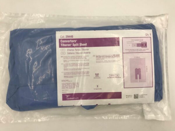 CARDINAL HEALTH 29440 Convertors Tiburon Split Sheet AAMI Level 4, 77x120in (X)