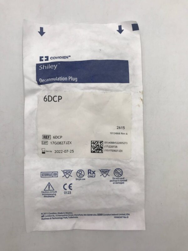 COVIDIEN 6DCP Shiley Decannulation Plug (X)