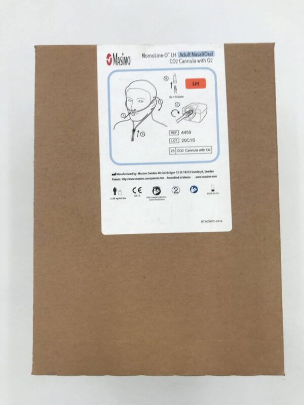 MASIMO 4459 NomoLine-O LH Adult Nasal/Oral CO2 Cannula w/O2 (25/Box)(X)