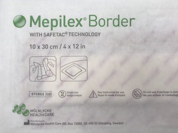 Molnlycke 295900 Mepilex Border with Safetac Technology 10 x 30cm (4 x 12in) (X)