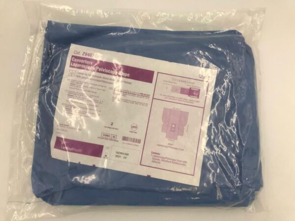 CARDINAL HEALTH  29407 Convertors Laparoscopy/Pelviscopy Drape AAMI Level 4, 104x123x36in (X)