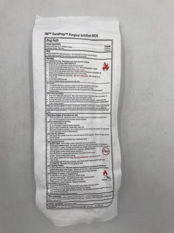 3M 8630 DuraPrep surgical Solution 0.9fl oz (26ml)