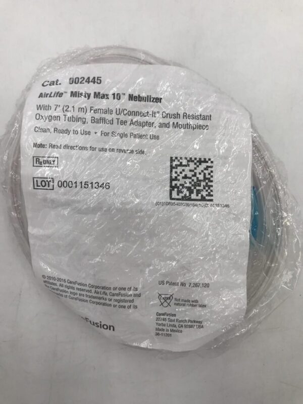 CareFusion 002445 AirLife Misty Max 10 Nebulizer with 7" (2.1m) Female U/Connect-it